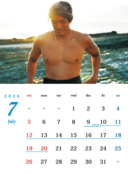 限定!五十嵐カノア2026カレンダー