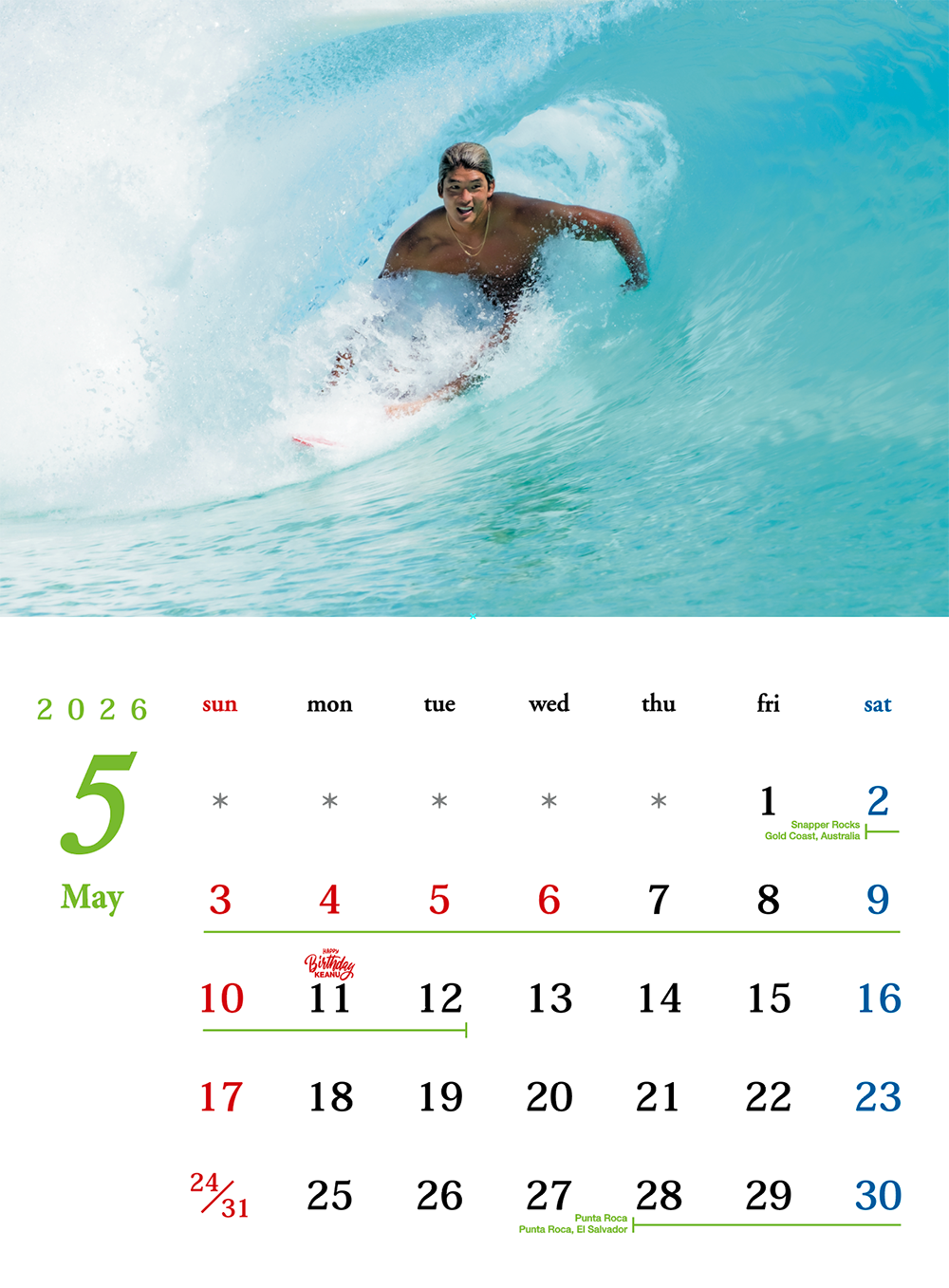 限定！五十嵐カノア2026カレンダー