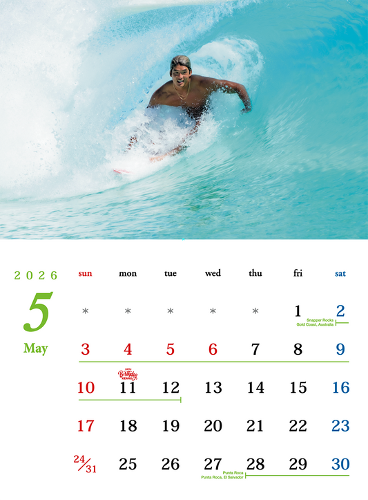 限定！五十嵐カノア2026カレンダー