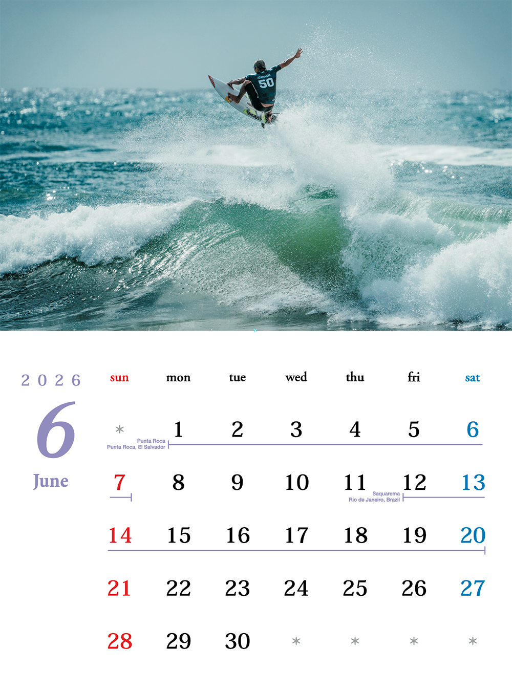 限定！五十嵐カノア2026カレンダー